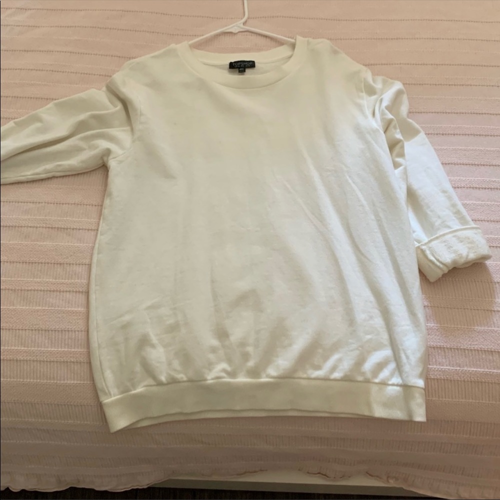 Topshop White Crewneck pullover *like new